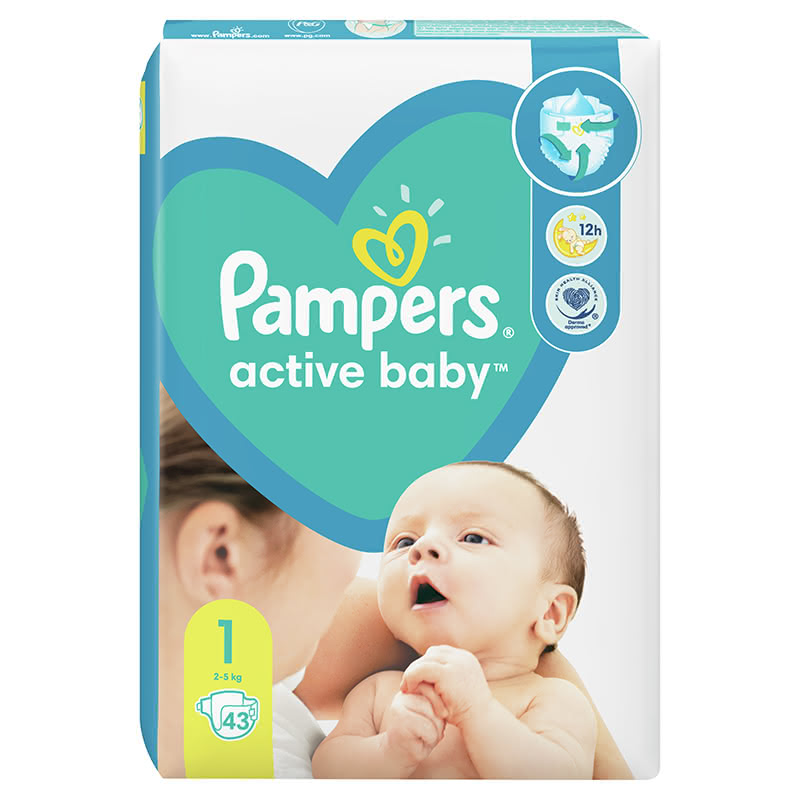 Diapers Pampers Newborn 2-5 kg 43 pcs for 16.49 lv. with delivery to ...