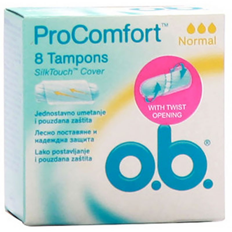 Tampons O.B Pro Comfort Normal 8 pcs for 3.19 lv. with delivery to your home eBag.bg