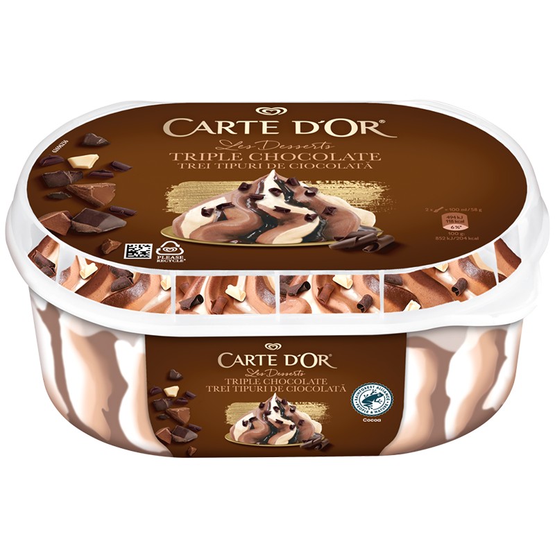 Ice Cream Carte D'or Triple Chocolate 500 g/900 ml eBag.bg
