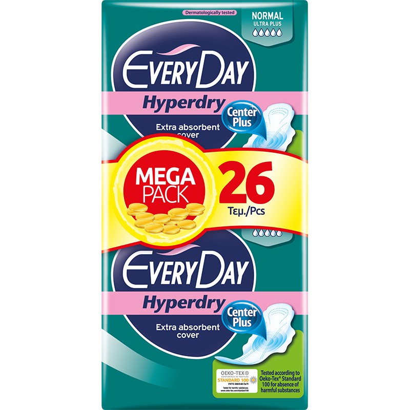 Sanitary Pads Every Day Hyperdry Normal 26 pcs for 5.99 lv. with
