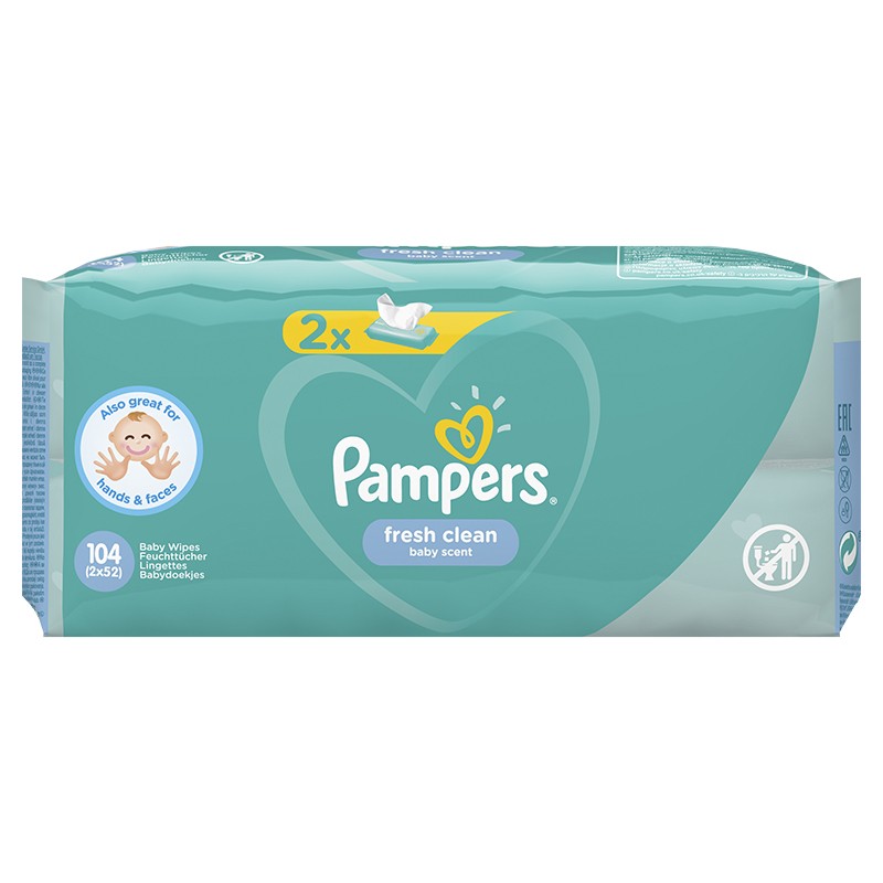 Wet Wipes Pampers Fresh for 5.99 lv. with delivery to your home eBag.bg