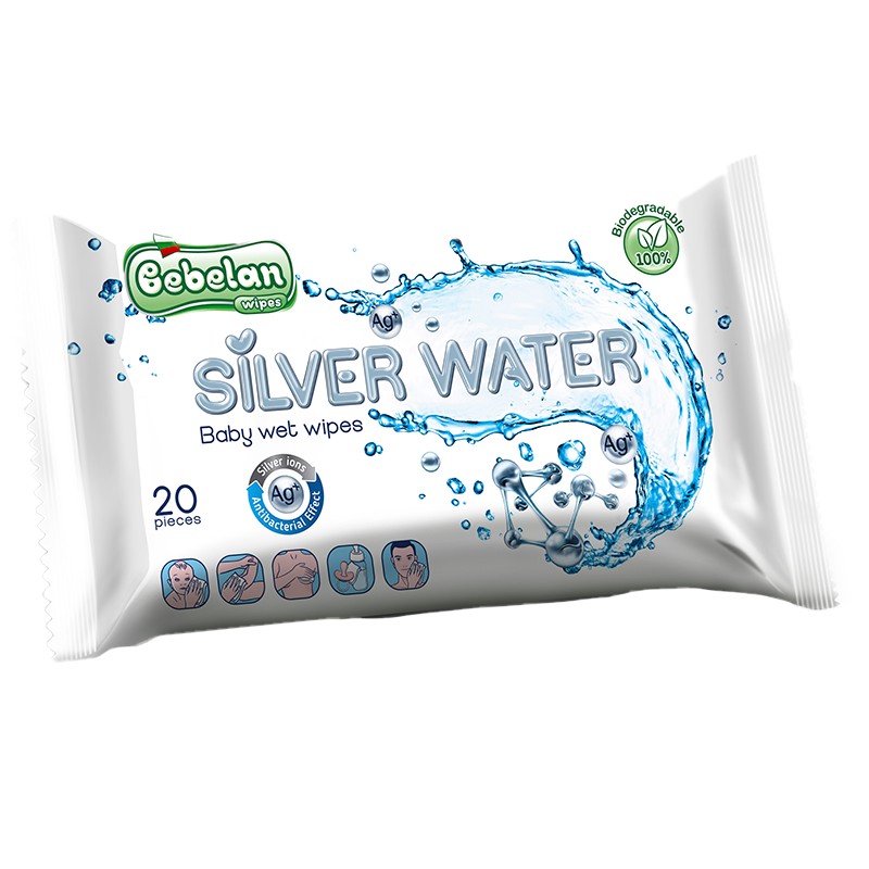 Wet Wipes Bebelan with Silver Water Biodegradable eBag.bg