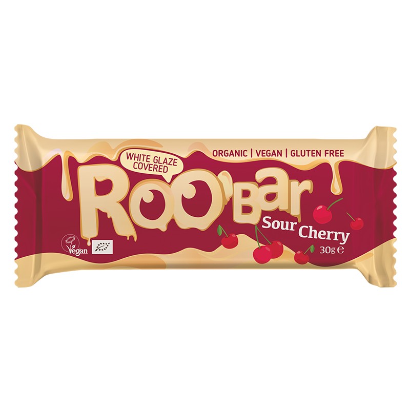 Organic Bar Roobar with Cherry and White Chocolate Gluten Free Vegan ...