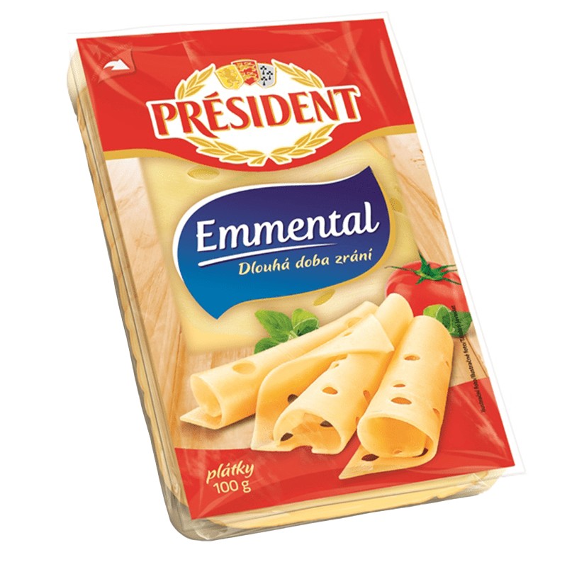 Emmental Cheese President Slice at a price of 6.29 lv. eBag.bg