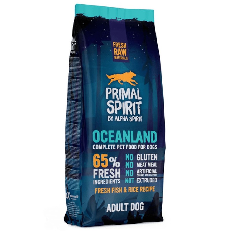 Dog Food Primal Spirit Oceanland Dry with 45 Fresh Fish and 20 Fresh