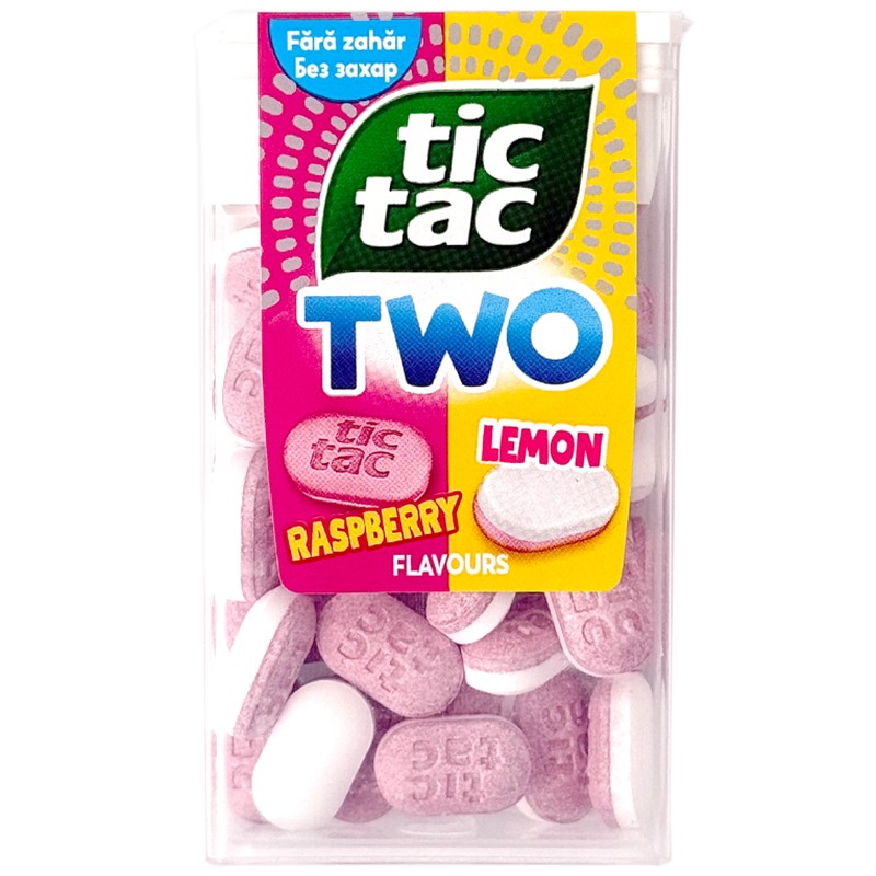 Tic Tac Two Raspberry and Lemon No Added Sugar - eBag.bg