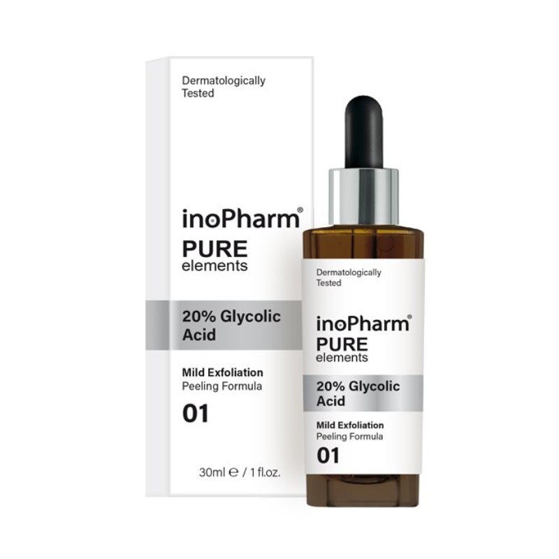 Inopharm Pure Elements Пилинг За Лице С 20% Гликолова Киселина 30мл ...