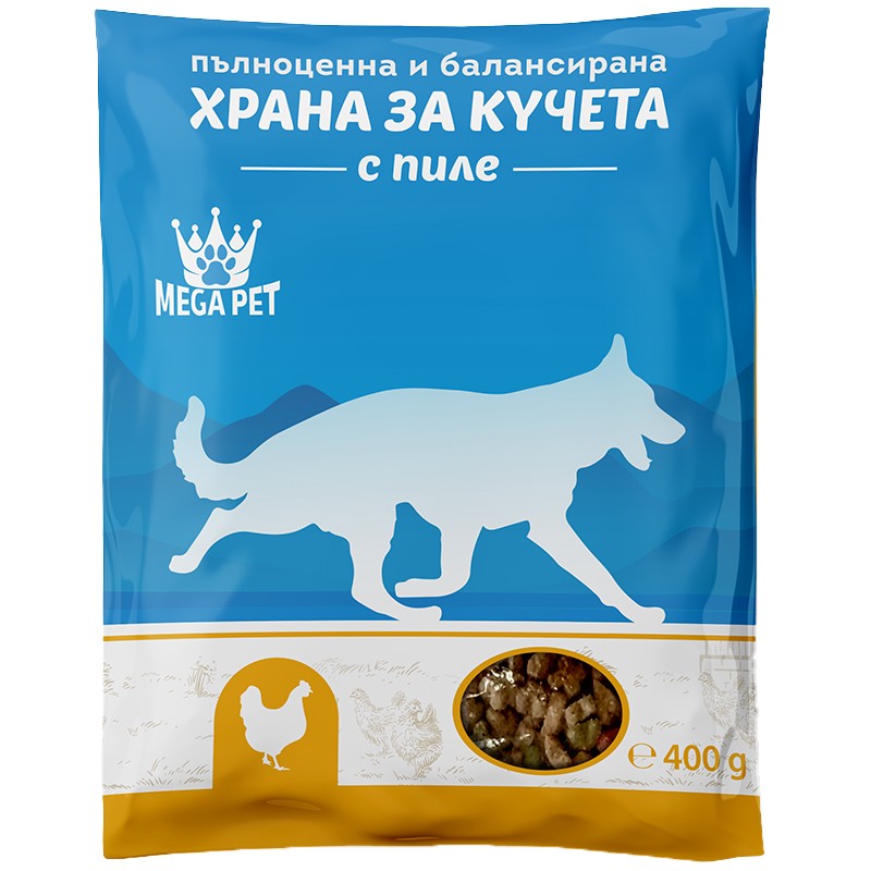 Храна за Кучета Mega Pet с Пиле с цена от 1.99 лв. eBag.bg