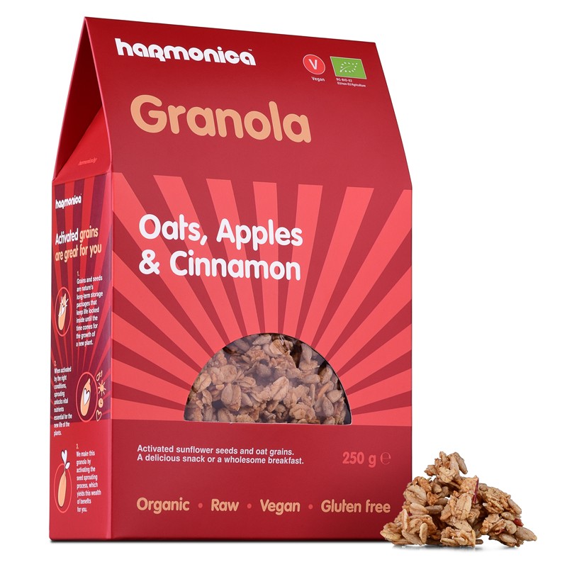 Био Овесена Гранола Harmonica с Ябълки и Канела