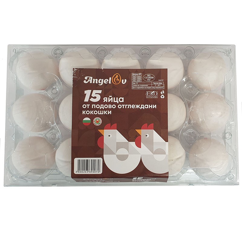 Яйца Ангелов от Подово Отглеждани Кокошки Размер М Бели