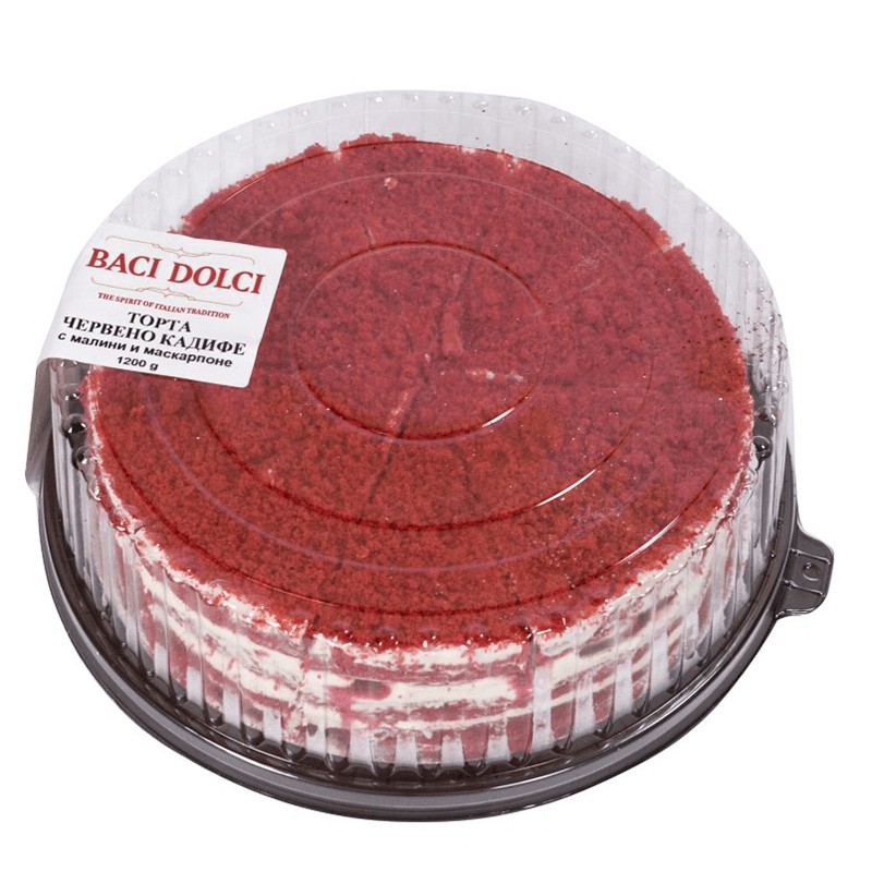 Торта Baci Dolci Червено Кадифе с Малини и Маскарпоне