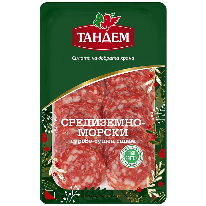 Салам Тандем Средиземноморски Сурово Сушен Слайс