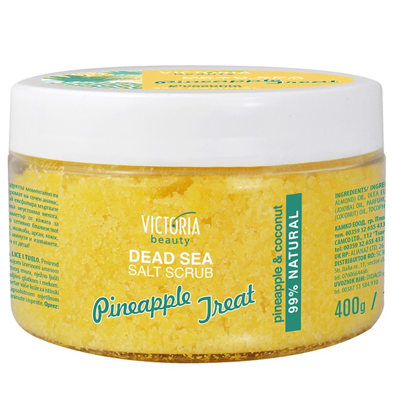 Скраб за Лице и Тяло Victoria Beauty със Сол от Мъртво Море и Ананас