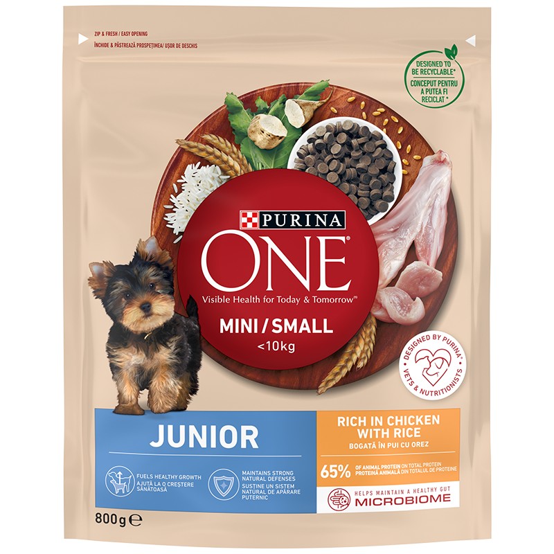 Храна за Кучета Purina One Junior за Дребни Породи Пиле и Ориз Суха