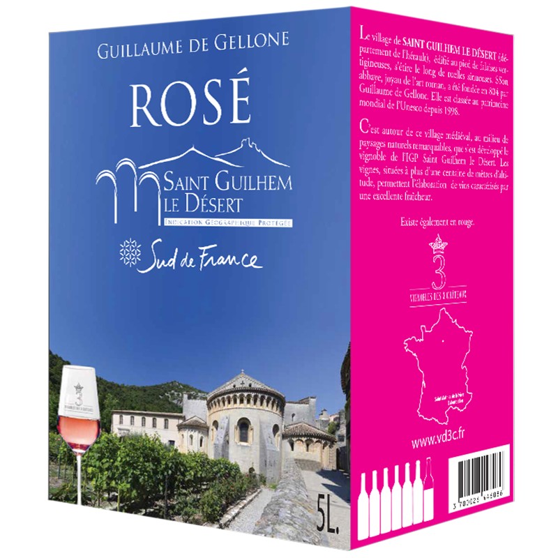 Вино Розе Guillaume De Gellone Гренаш&Сензо Лангедок IGP