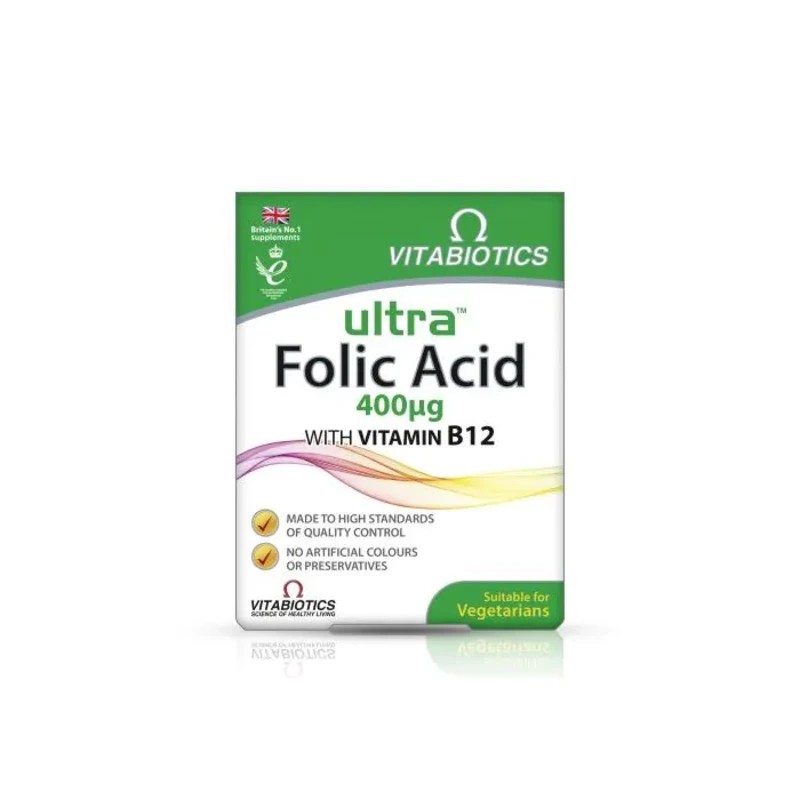 Продуктът не е наличен: Ултра Фолиева Киселина С Витамин В12 Капсули По Време На Бременност Х60 Vitabiotics