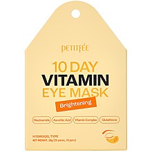 Озаряващи Пачове за Очи Petitfee Десетдневни с Ниацинамид, Витамини и Глутатион