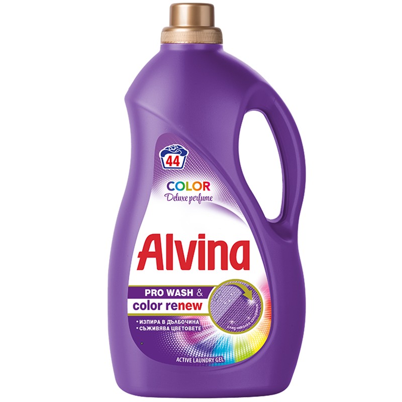 Гел за пране Medix Alvina Color Deluxe Perfume за Цветно Пране с Парфюмен Аромат 2,2л