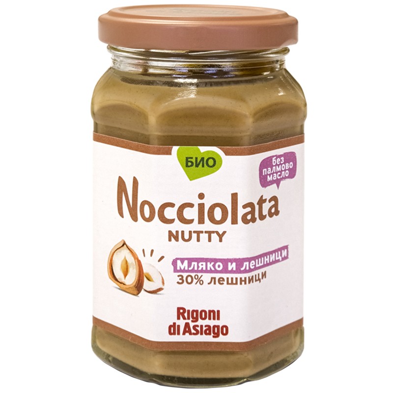 Био Крем Rigoni di Asiago Nocciolata Лешници 30% и Мляко