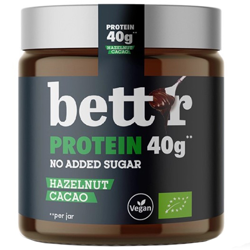 Био Протеинов Крем за Мазане Bettr Лешник и Какао без Добавена Захар
