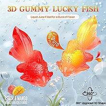 Желирани Бонбони Amos 4D Lucky Fish Манго и Праскова с цена от 2,29 лв.