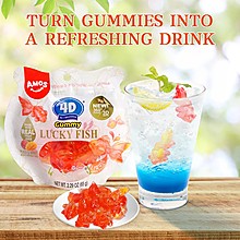 Желирани Бонбони Amos 4D Lucky Fish Манго и Праскова - поръчай онлайн!