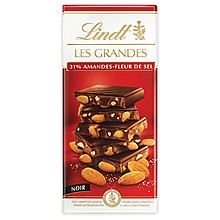 Черен Шоколад Lindt Les Grandes Бадем и Морска Сол