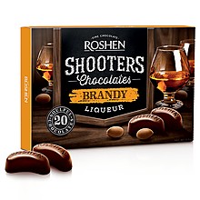 Шоколадови Бонбони Roshen Shooters с Ликьор от Бренди