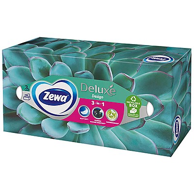 Кърпички в Кутия Zewa Deluxe 3-Пластови