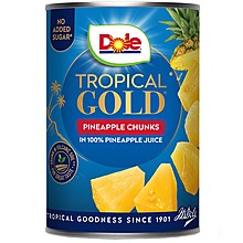 Dole Tropical Gold Ананас Парчета в Сок без Добавена Захар