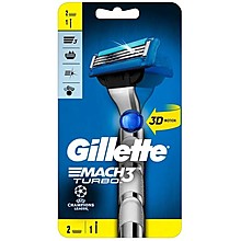 Продуктът не е наличен: Самобръсначка Gillette Mach 3 Turbo с 2 Ножчета и 3D Глава