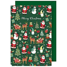 Картичка със Златно Фолио Релефна с Плик