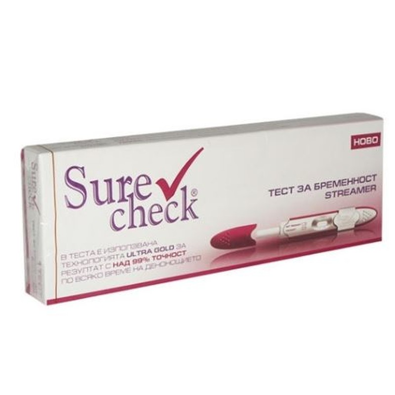 Тест За Бременност Sure Check Streamer - Benu - eBag.bg