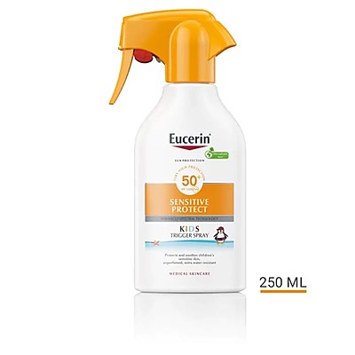 Eucerin Sensitive Protect Kids Слънцезащитен Срей За Деца Spf 50+ 250 Мл