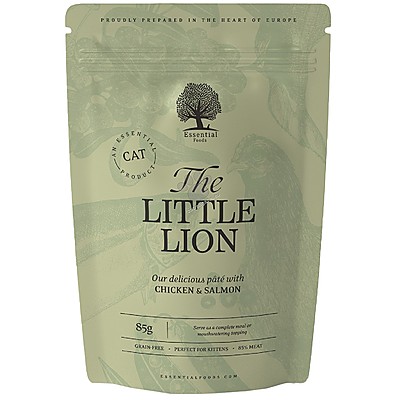 Храна за Котки Essential Foods The Little Lion за Подрастващи Котенца с Пилешки Филенца и Сьомга Пауч
