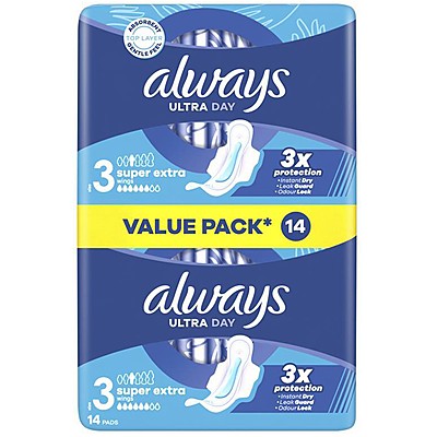 Дамски Превръзки с Крилца Always Ultra Night Super Extra размер 3