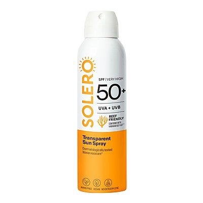 Solero Прозрачен Слънцезащитен Спрей Spf50+ 200мл