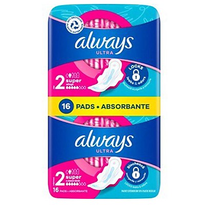 Дамски Превръзки с Крилца Always Super Plus Value Duo Pack размер 2
