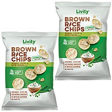 Оризов Чипс Livity Сметана и Северен Лук