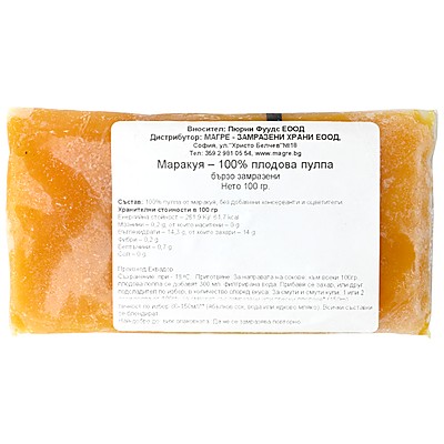 Плодово Пюре за Смути Puree Foods Маракуя 100% Плодова Пулпа