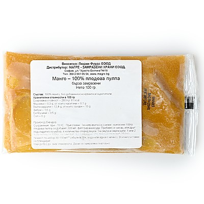 Плодово Пюре за Смути Puree Foods Манго 100% Плодова Пулпа
