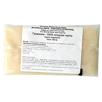 Плодово Пюре за Смути Puree Foods Гравиола 100% Плодова Пулпа