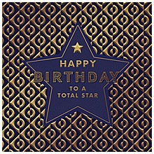 Картичка Happy Birthday  to a Total Star
