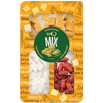 Микс от Сирена и Салами DeliQ Mix Чедър, Козе Сирене и Мини Салами