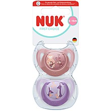 Биберон Залъгалка NUK First Choice 6-18м Маймуна/Кенгуру Момиче
