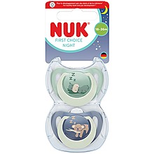 Биберон Залъгалка NUK First Choice 18м+ Night Хипо/Коала Момче