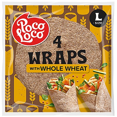Тортила Poco Loco Пълнозърнести Питки 4 бр x 25 см