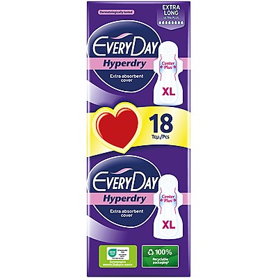 Дамски Превръзки с Крилца Every Day Hyperdry Extra Long Ultra Plus Ежедневни