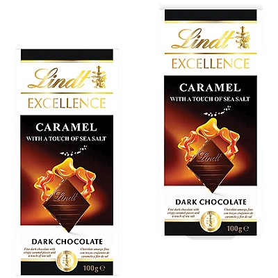 Черен Шоколад Lindt Excellence с Карамел и Морска сол