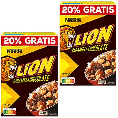 Зърнена Закуска Nestle Lion Карамел и Шоколад
